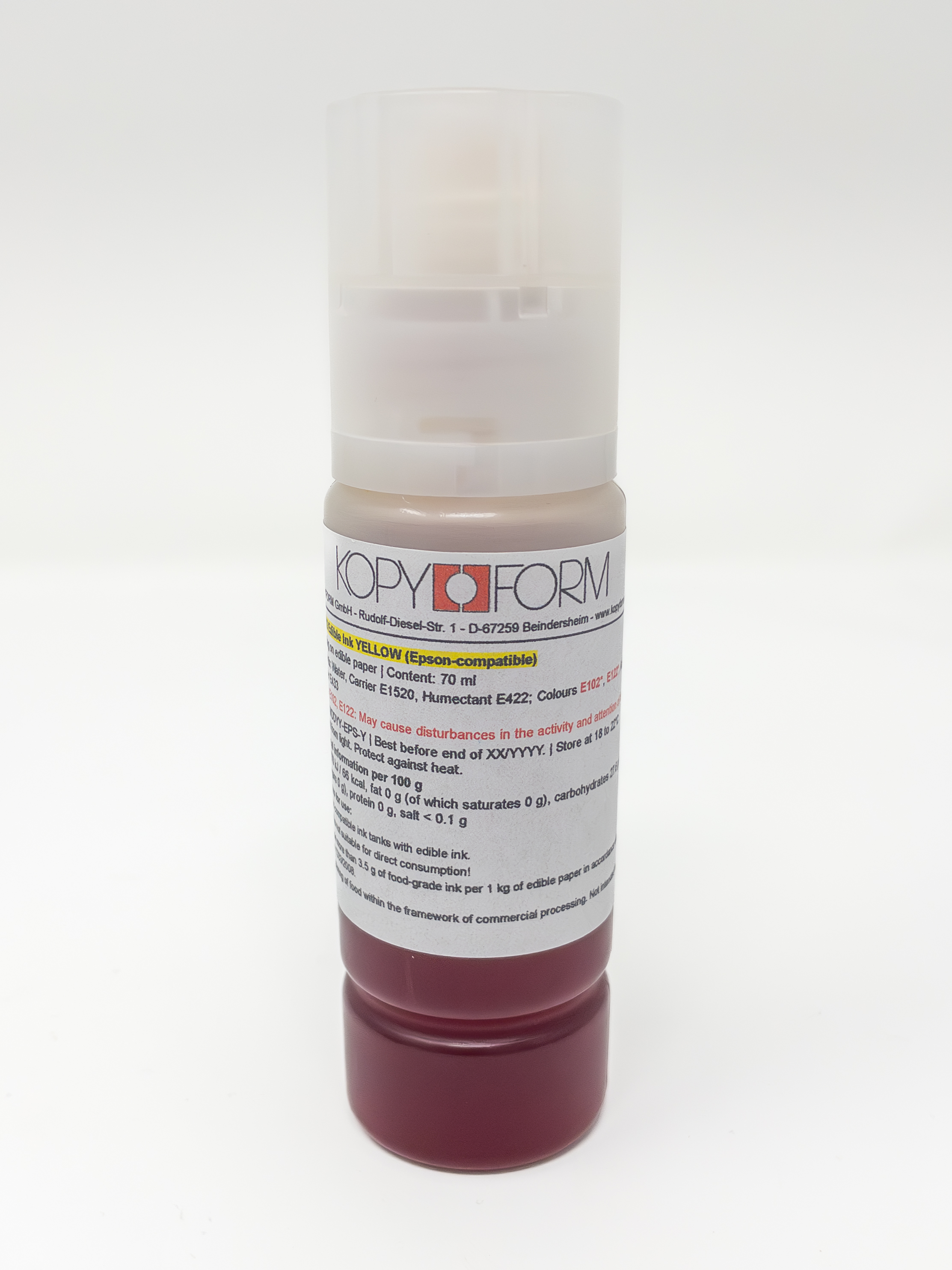 Edible ink in bottles for EPSON printers