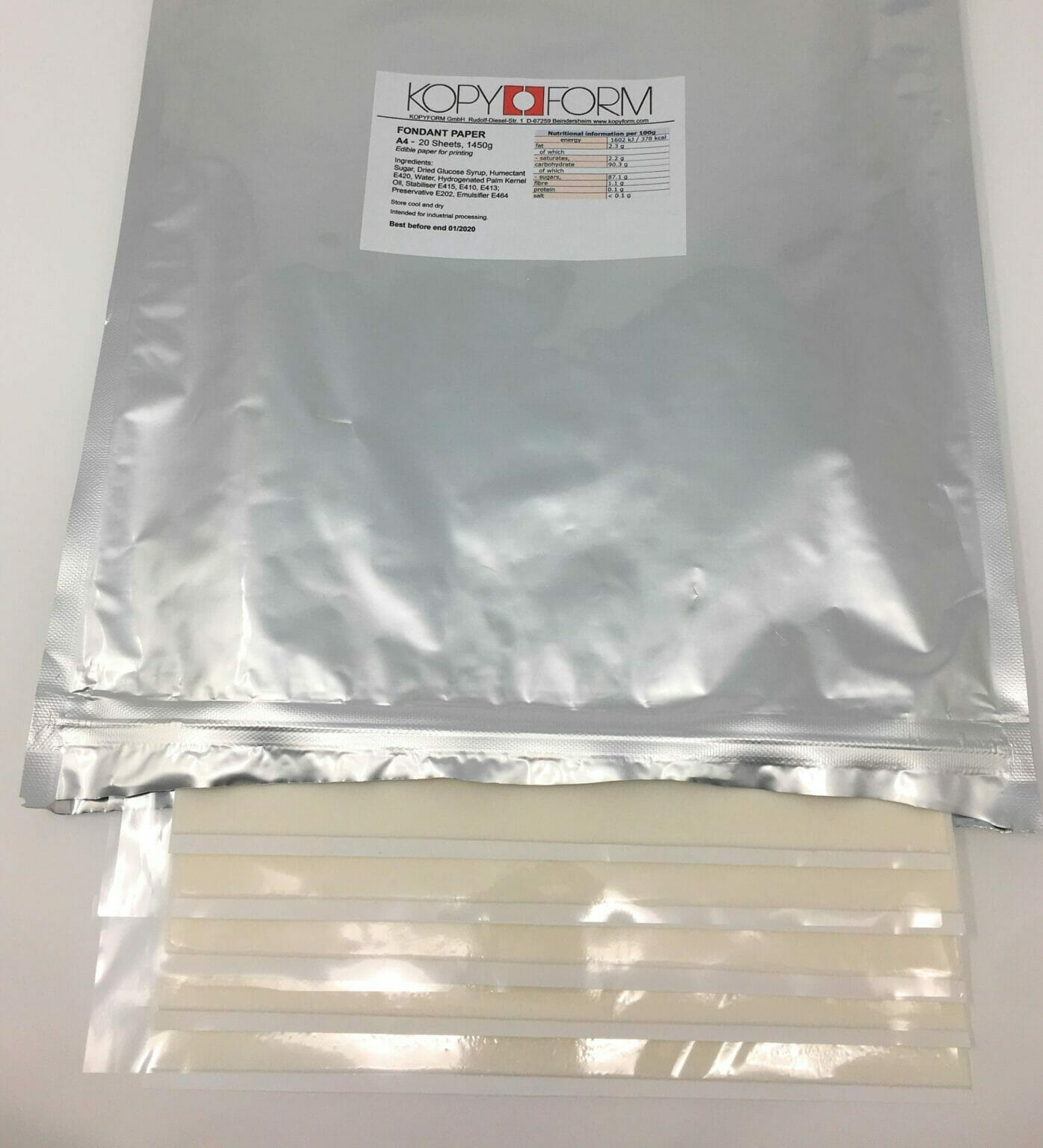 Edible paper Fondant paper for photo cakes and picture cakes in A4 and A3